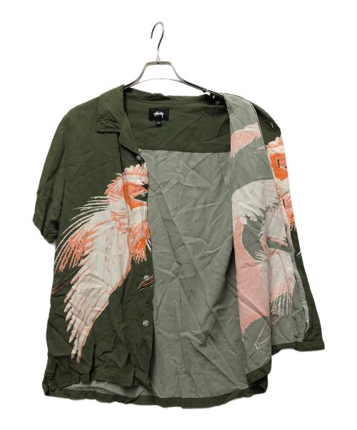 stussy（ステューシー）stussy (ステューシー) 半袖シャツ グリーン サイズ:Lの古着・服飾アイテム