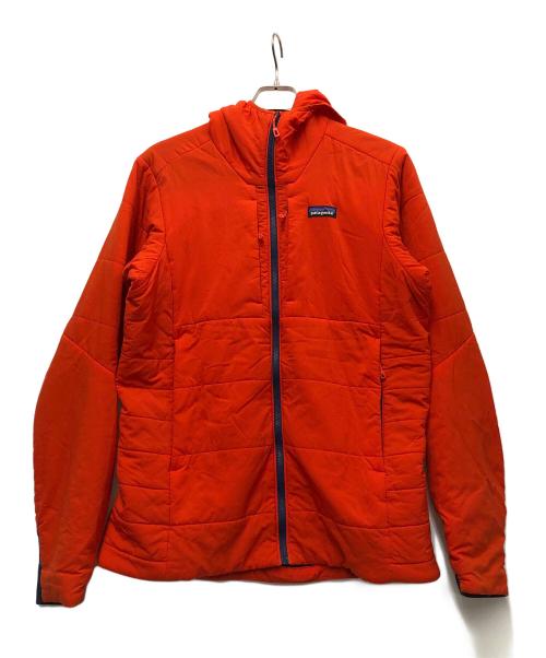 Patagonia（パタゴニア）Patagonia (パタゴニア) ナノエアフーディ オレンジ×ネイビー サイズ:Mの古着・服飾アイテム