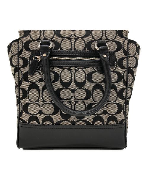 COACH（コーチ）COACH (コーチ) COACH （コーチ） シグネチャー 2WAYバッグ ベージュ×ブラックの古着・服飾アイテム