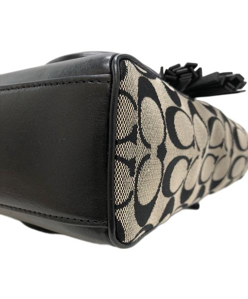 COACH（コーチ）COACH (コーチ) COACH （コーチ） シグネチャー 2WAYバッグ ベージュ×ブラックの古着・服飾アイテム