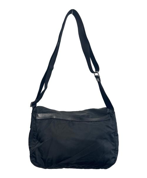 PRADA（プラダ）PRADA (プラダ) ナイロンメッセンジャーバッグ ブラックの古着・服飾アイテム