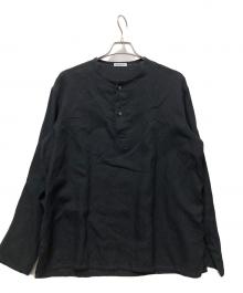 ORCIVAL（オーシバル）の古着「ヘンリーネックプルーバーシャツ」｜ブラック