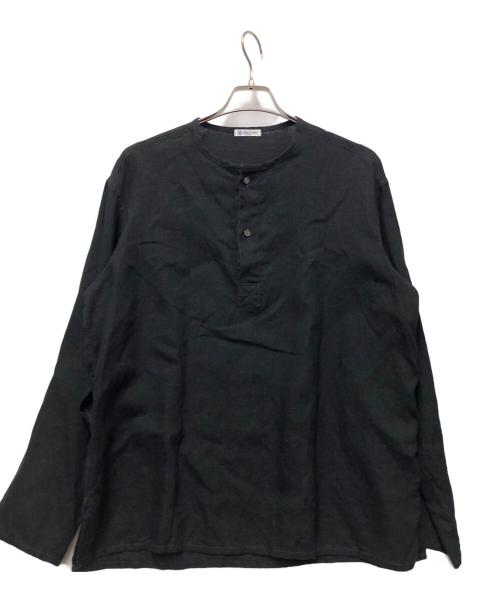 ORCIVAL（オーシバル）ORCIVAL (オーシバル) ヘンリーネックプルーバーシャツ ブラック サイズ:4の古着・服飾アイテム