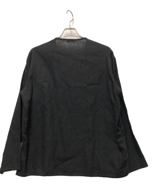 ORCIVAL（オーシバル）ORCIVAL (オーシバル) ヘンリーネックプルーバーシャツ ブラック サイズ:4の古着・服飾アイテム