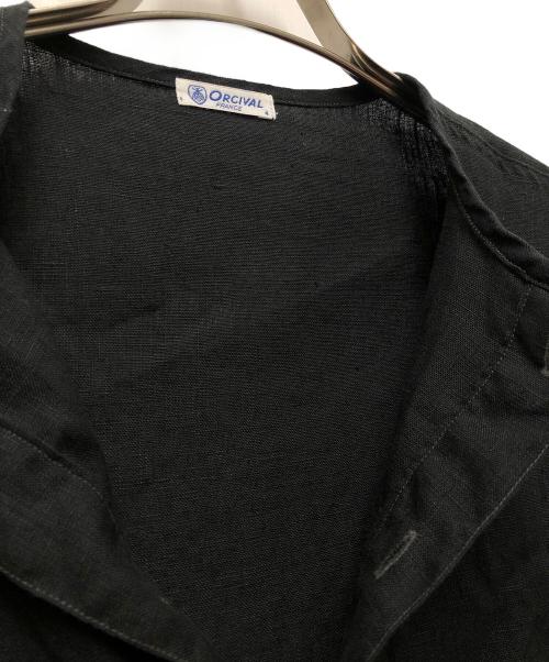 ORCIVAL（オーシバル）ORCIVAL (オーシバル) ヘンリーネックプルーバーシャツ ブラック サイズ:4の古着・服飾アイテム