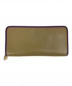 LOEWEロエベ）の古着「ラウンドファスナー長財布」｜パープル×ベージュ