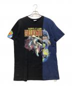 BILLIONAIRE BOYS CLUBビリオネアボーイズクラブ）の古着「半袖カットソー」｜ブラック×ブルー