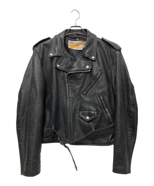 Schott（ショット）Schott (ショット) レザージャケット ブラック サイズ:42の古着・服飾アイテム