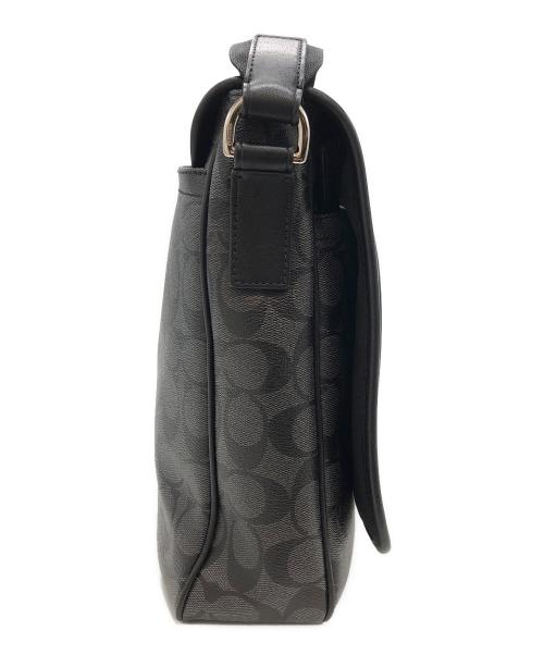 COACH（コーチ）COACH (コーチ) シグネチャー　ヘリテージ　ショルダーバッグ ブラック×グレーの古着・服飾アイテム