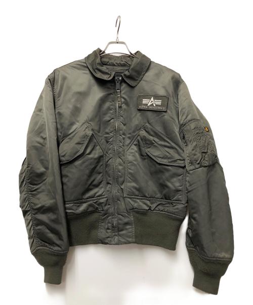ALPHA INDUSTRIES（アルファインダストリーズ）ALPHA INDUSTRIES (アルファインダストリーズ) フライトジャケット オリーブ サイズ:Sの古着・服飾アイテム