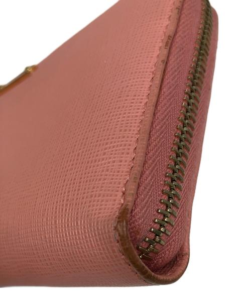 FENDI（フェンディ）FENDI (フェンディ) ラウンドファスナー長財布 ピンクの古着・服飾アイテム