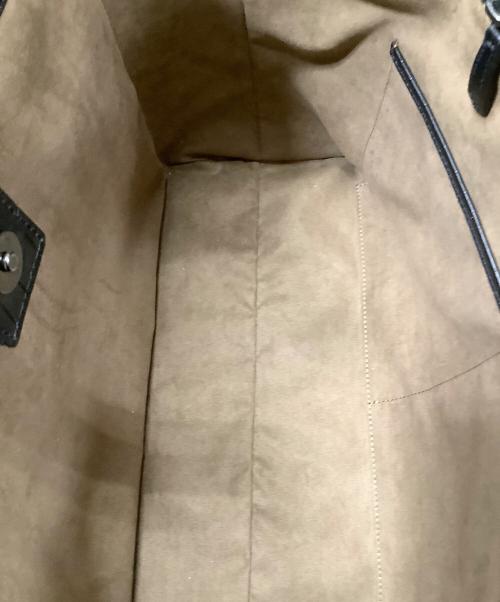 Paul Stuart（ポールスチュアート）Paul Stuart (ポールスチュアート) クロコ型押し トートバッグ ブラックの古着・服飾アイテム