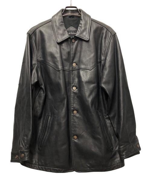 Wind Armor（ウィンドアーマー）Wind Armor (ウィンドアーマー) レザージャケット ブラック サイズ:Lの古着・服飾アイテム
