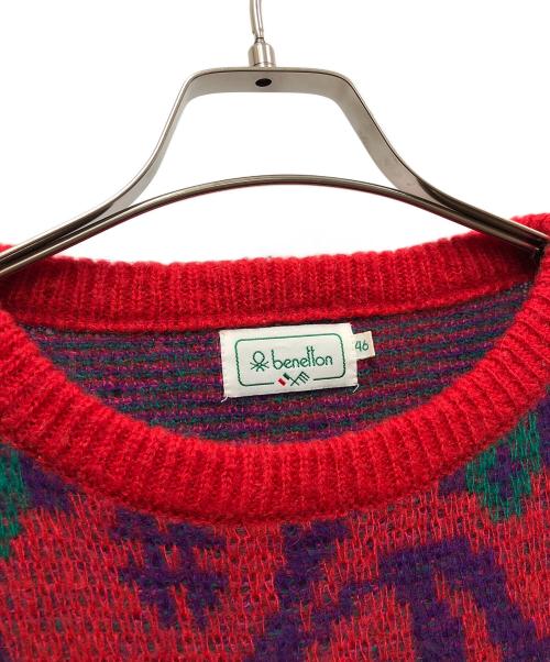 BENETTON（ベネトン）BENETTON (ベネトン) 厚手ニット レッド サイズ:46の古着・服飾アイテム