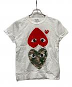 PLAY COMME des GARCONSプレイコムデギャルソン）の古着「半袖カットソー」｜ホワイト