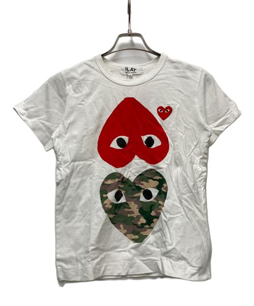 PLAY COMME des GARCONS（プレイコムデギャルソン）PLAY COMME des GARCONS (プレイコムデギャルソン) 半袖カットソー ホワイト サイズ:Mの古着・服飾アイテム