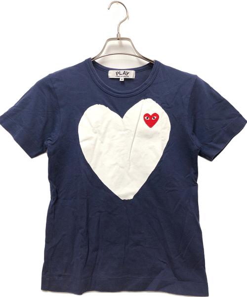 COMME des GARCONS（コムデギャルソン）COMME des GARCONS (コムデギャルソン) 半袖カットソー ネイビー×ホワイト サイズ:Mの古着・服飾アイテム