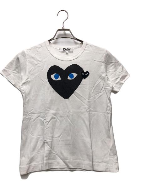 PLAY COMME des GARCONS（プレイコムデギャルソン）PLAY COMME des GARCONS (プレイコムデギャルソン) 半袖カットソー ホワイト サイズ:Mの古着・服飾アイテム