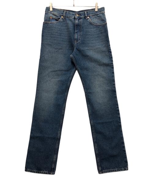 GUCCI（グッチ）GUCCI (グッチ) ウォッシュドデニムレギュラーフィットパンツ/Washed Regular fit Jeans インディゴ サイズ:34の古着・服飾アイテム