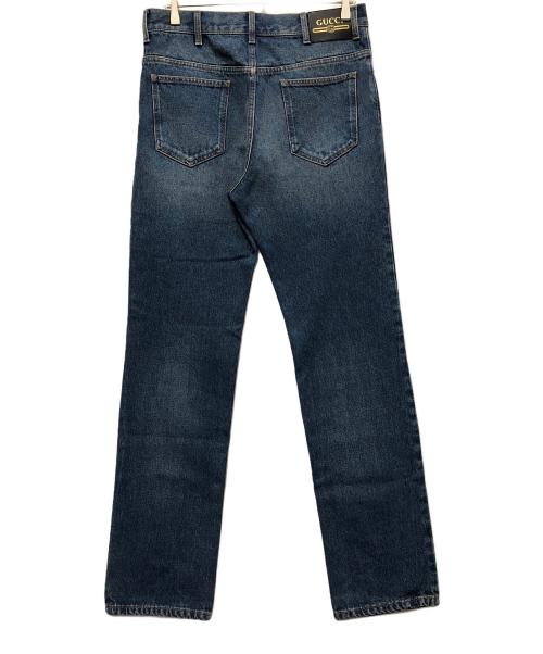 GUCCI（グッチ）GUCCI (グッチ) ウォッシュドデニムレギュラーフィットパンツ/Washed Regular fit Jeans インディゴ サイズ:34の古着・服飾アイテム