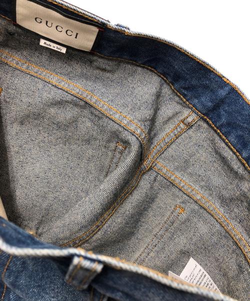 GUCCI（グッチ）GUCCI (グッチ) ウォッシュドデニムレギュラーフィットパンツ/Washed Regular fit Jeans インディゴ サイズ:34の古着・服飾アイテム