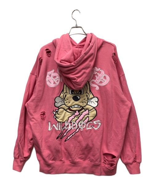 GALFY（ガルフィー）GALFY (ガルフィー) プルオーバーパーカー ピンク サイズ:XLの古着・服飾アイテム