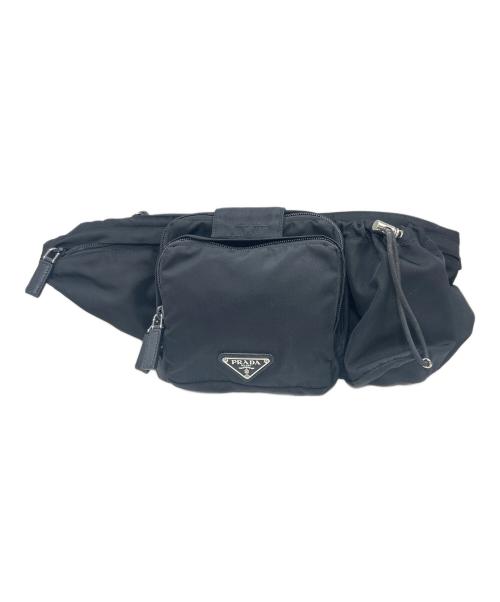 PRADA（プラダ）PRADA (プラダ) ナイロンウエストバッグ ブラックの古着・服飾アイテム