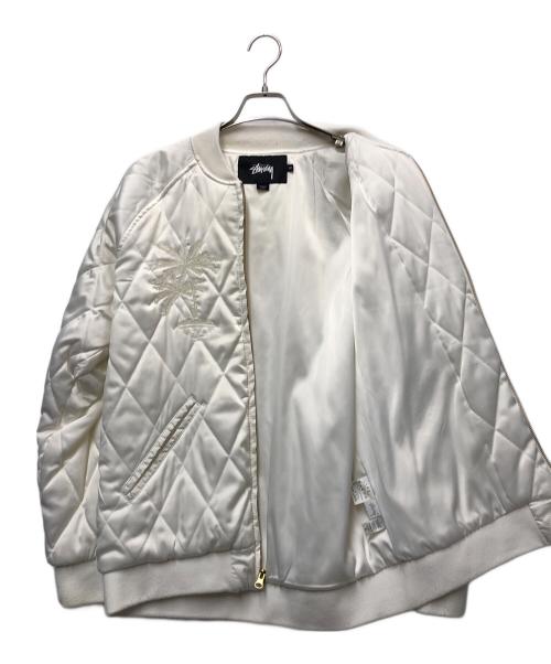 stussy（ステューシー）stussy (ステューシー) スーベニアジャケット ホワイト サイズ:Mの古着・服飾アイテム