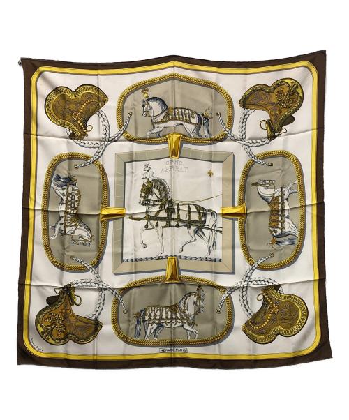 HERMES（エルメス）HERMES (エルメス) カレ90 	グランアパラ 盛装の馬 ブラウンの古着・服飾アイテム