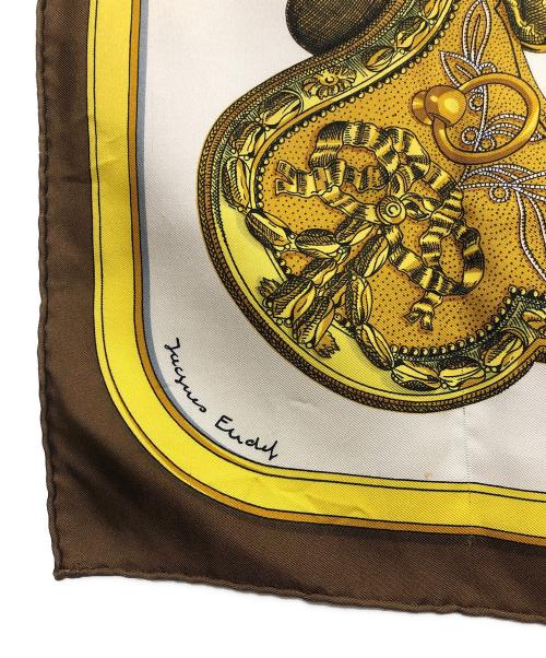 HERMES（エルメス）HERMES (エルメス) カレ90 	グランアパラ 盛装の馬 ブラウンの古着・服飾アイテム