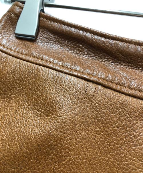 CELINE（セリーヌ）CELINE (セリーヌ) ラムレザースカート ブラウン サイズ:38の古着・服飾アイテム