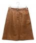 CELINE（セリーヌ）の古着「ラムレザースカート」｜ブラウン