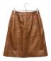 CELINE (セリーヌ) ラムレザースカート ブラウン サイズ:38：10000円