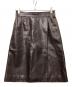 CELINE（セリーヌ）の古着「ラムレザースカート」｜ダークブラウン