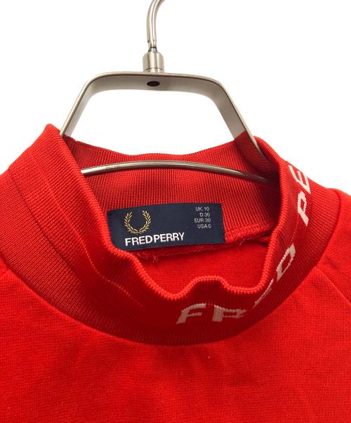 FRED PERRY（フレッドペリー）FRED PERRY (フレッドペリー) 長袖カットソー レッド サイズ:UK10の古着・服飾アイテム