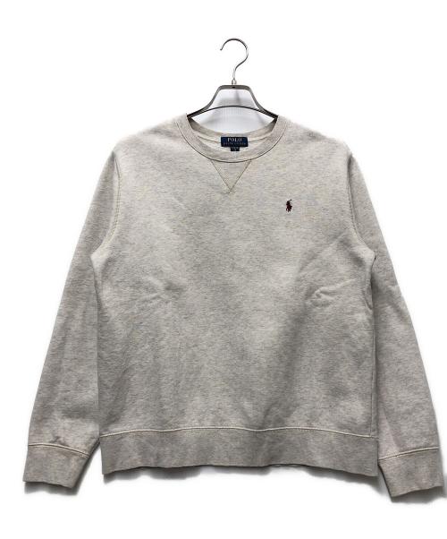 POLO RALPH LAUREN（ポロ・ラルフローレン）POLO RALPH LAUREN (ポロ・ラルフローレン) 刺繍ロゴスェット ライトグレー サイズ:XLの古着・服飾アイテム