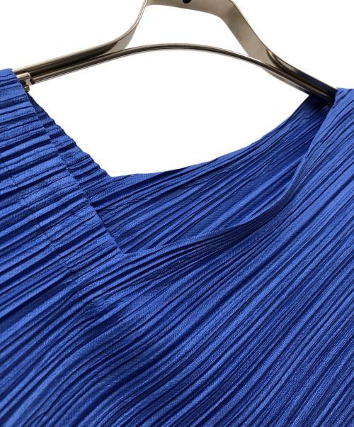 PLEATS PLEASE（プリーツプリーズ）PLEATS PLEASE (プリーツプリーズ) ノースリーブカットソー ブルー サイズ:3の古着・服飾アイテム