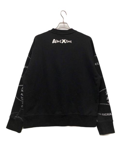 ARMANI EXCHANGE（アルマーニ エクスチェンジ）ARMANI EXCHANGE (アルマーニ エクスチェンジ) クルーネックスウェット ブラック サイズ:Lの古着・服飾アイテム