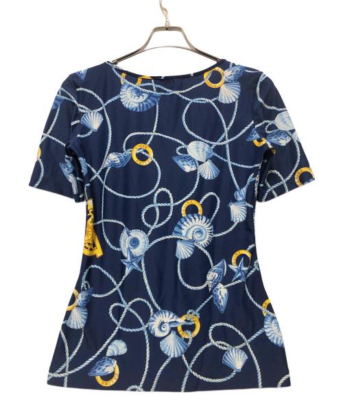 CELINE（セリーヌ）CELINE (セリーヌ) 半袖ブラウス ブルー サイズ:Lの古着・服飾アイテム