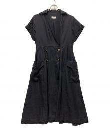 GRACE CLASS（グレースクラス）の古着「半袖ワンピース」｜ネイビー