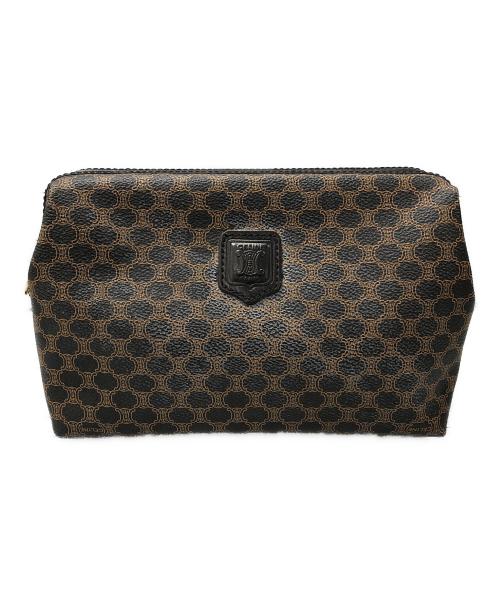 CELINE（セリーヌ）CELINE (セリーヌ) マカダム　クラッチバッグ ブラウンの古着・服飾アイテム