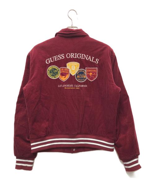 GUESS（ゲス）GUESS (ゲス) コーデュロイジャケット レッド×イエロー サイズ:Sの古着・服飾アイテム