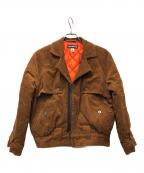 MONITALYモニタリー）の古着「CORDUROY QUILTED BLOUSON」｜ブラウン