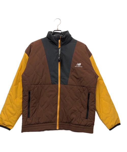 NEW BALANCE（ニューバランス）NEW BALANCE (ニューバランス) 中綿ジャケット ブラウン×グレー サイズ:Lの古着・服飾アイテム