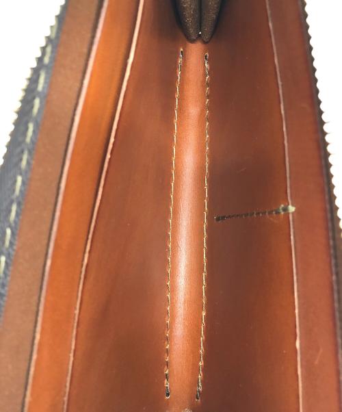 Herz（ヘルツ）Herz (ヘルツ) 牛革　ウォレットショルダーバック ブラウンの古着・服飾アイテム