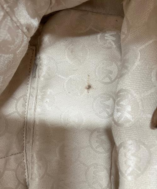 MICHAEL KORS（マイケル・コース）MICHAEL KORS (マイケル・コース) ハミルトンクロコ型押しデニム2wayショルダーバッグ ブラウン×ネイビーの古着・服飾アイテム