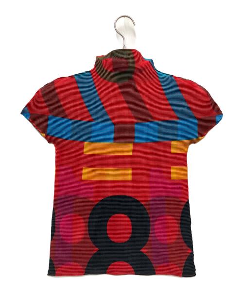 me ISSEY MIYAKE（ミーイッセイ ミヤケ）me ISSEY MIYAKE (ミーイッセイ ミヤケ) 半袖カットソー レッド サイズ:不明の古着・服飾アイテム