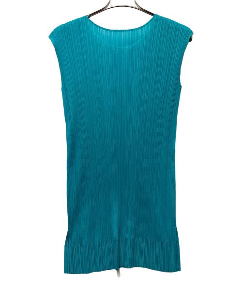 PLEATS PLEASE（プリーツプリーズ）PLEATS PLEASE (プリーツプリーズ) ノースリーブカットソー グリーン サイズ:3の古着・服飾アイテム