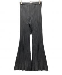 PLEATS PLEASE（プリーツプリーズ）の古着「プリーツフレアパンツ」｜グレー
