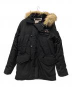 AVIREXアヴィレックス）の古着「フライトジャケット」｜ブラック